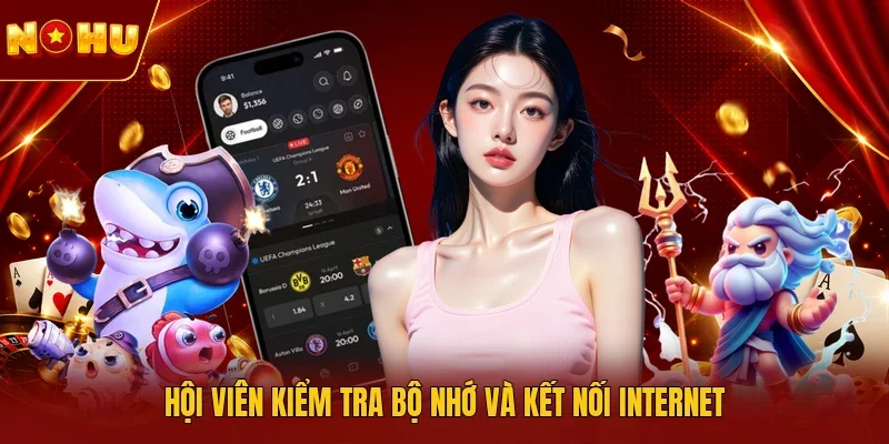 Hội viên kiểm tra bộ nhớ và kết nối internet