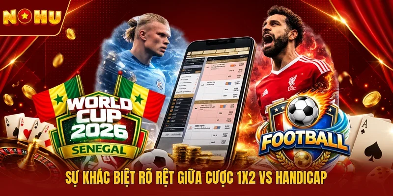 Sự khác biệt rõ rệt giữa cược 1x2 vs handicap